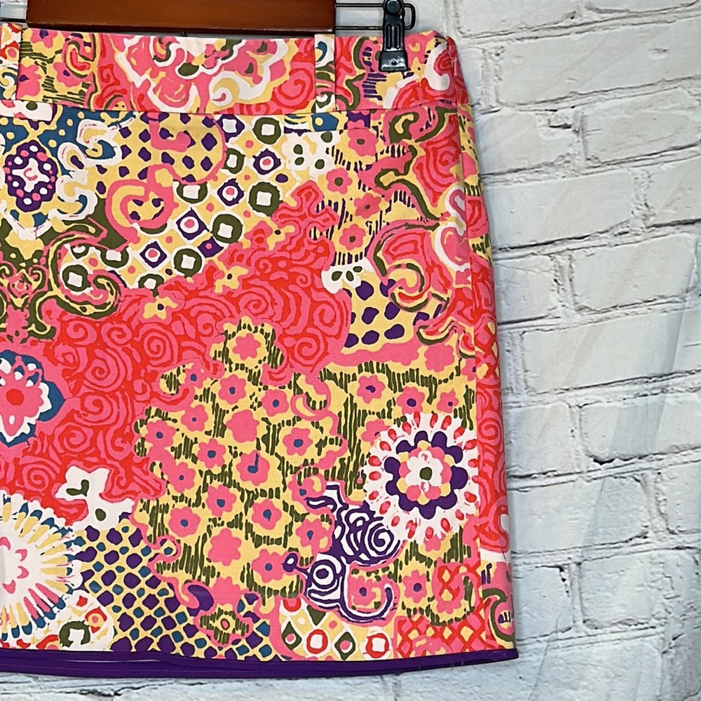 J. Crew Pink Purple Yellow Floral Skirt Size 6 Excellent Condition - Picture 4 of 9